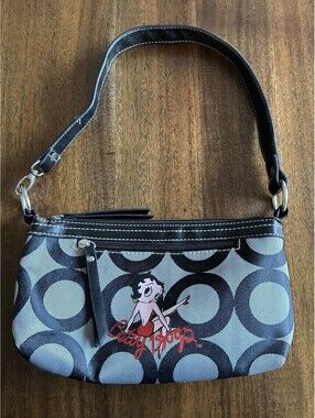 Betty Boop Vintage Black Grey Purse
